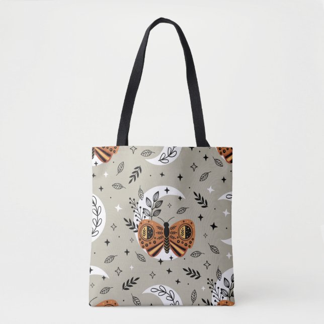 seamless pattern with bohemian butterfly on the mo tygkasse (Framsida)