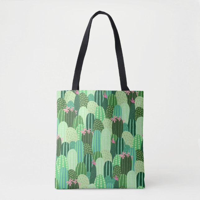 Seamless pattern with cactus tygkasse (Framsida)