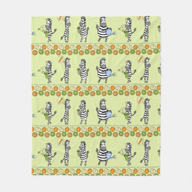 Seamless pattern with different zebras and differe fleecefilt (Framsidan)