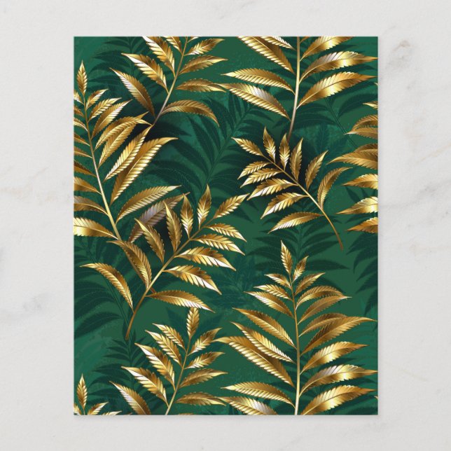 Seamless pattern with golden ferns flygblad (Framsidan)