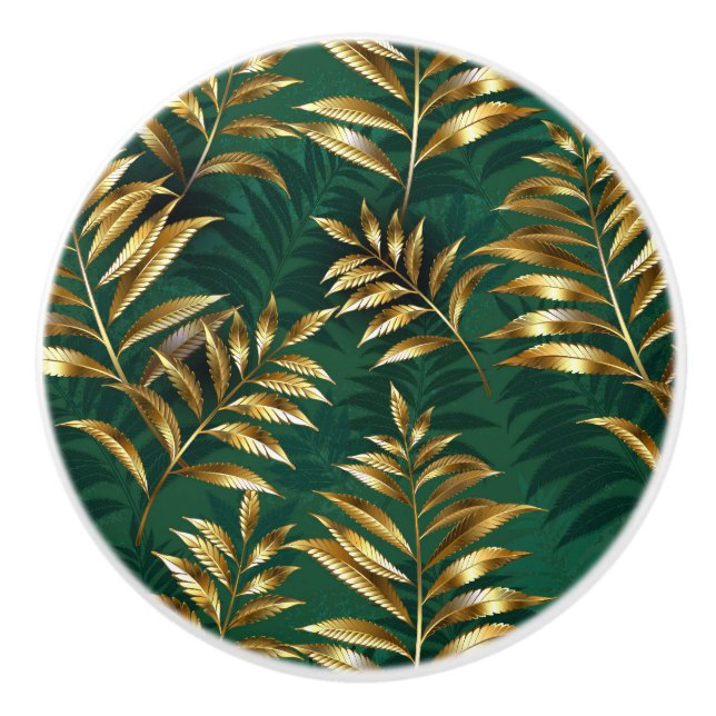 Seamless pattern with golden ferns knopp (Framsidan)