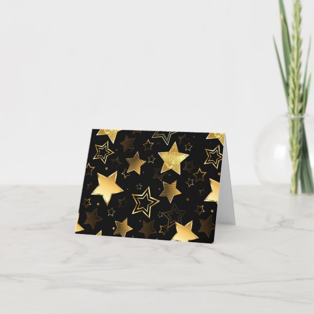 Seamless pattern with Golden Stars Helgkort (Framsida)