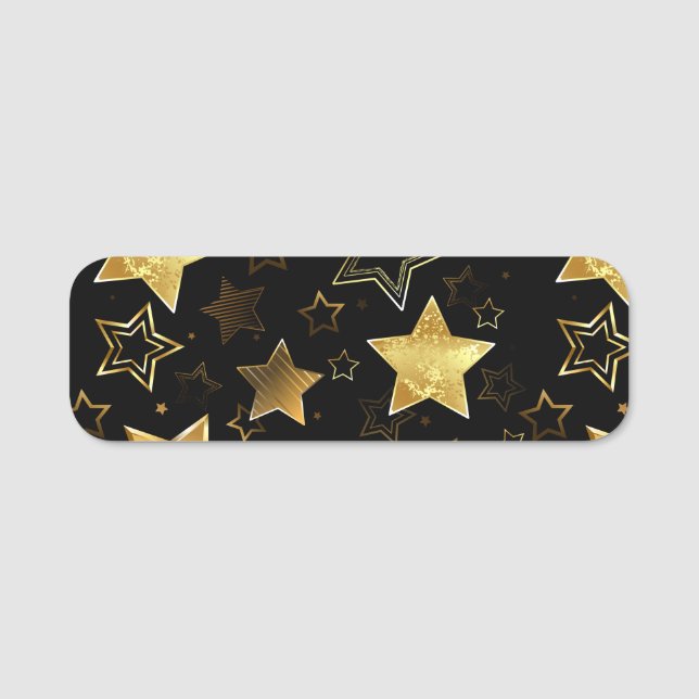 Seamless pattern with Golden Stars Namnbricka (Framsida)