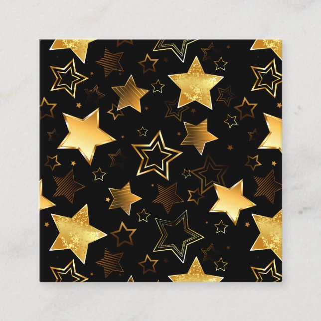Seamless pattern with Golden Stars Rabattkort (Framsida)