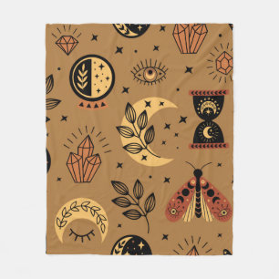 seamless pattern with magical elements fleecefilt