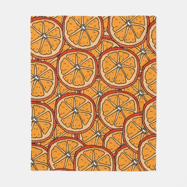 Seamless pattern with orange. Endless texture Fleecefilt (Framsidan)