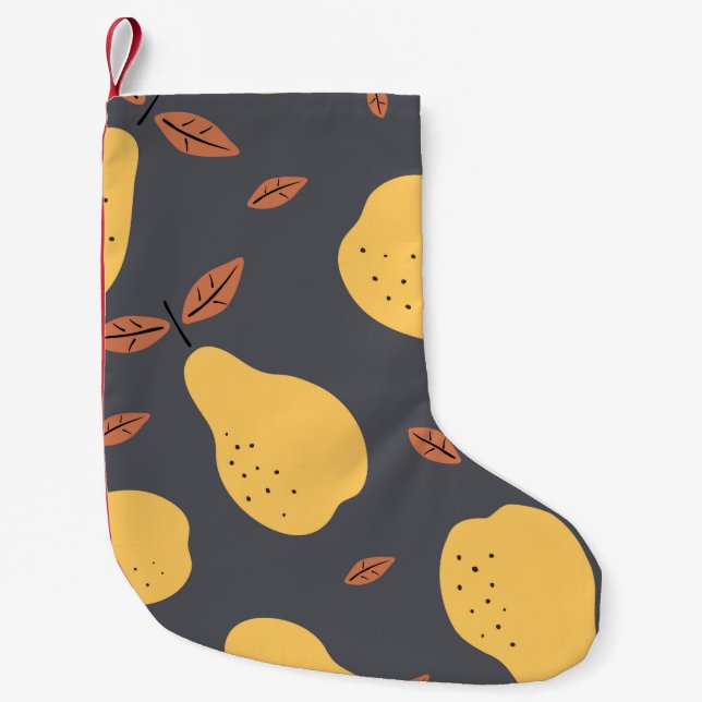 Seamless pattern with pears. Fruits light modern t Liten Julstrumpa (Framsidan)