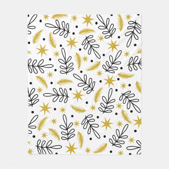 Seamless pattern with snowflakes and fir branches. fleecefilt (Framsidan)