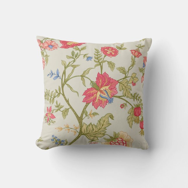 Seamless pattern with stylized ornamental flowers  kudde (Framsida)