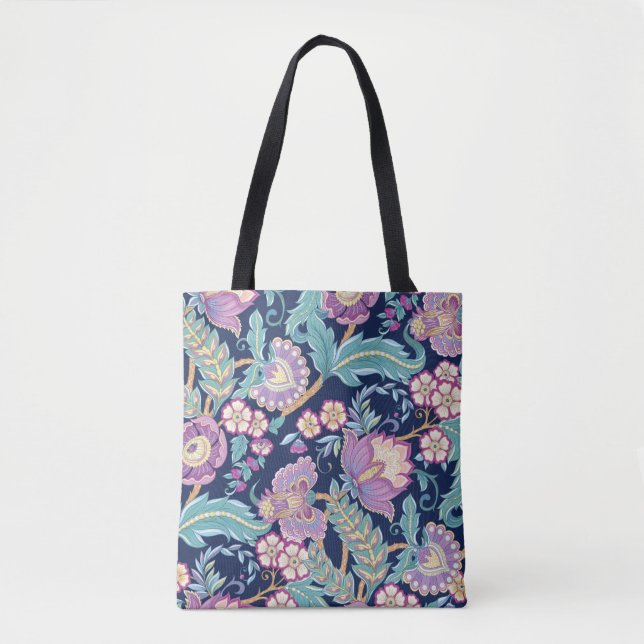 Seamless pattern with stylized ornamental flowers  tygkasse (Framsida)