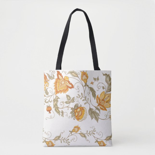 Seamless pattern with stylized ornamental flowers  tygkasse (Framsida)