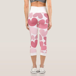 Seamless Pink Hearts Pattern Leggings – Romantic