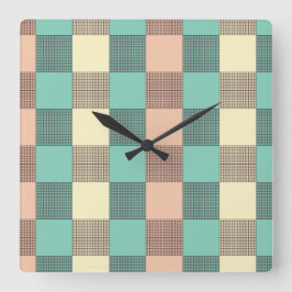 Seamless plaid pattern   fyrkantig klocka