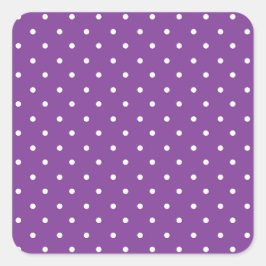 Seamless purple background polka dot pattern  fyrkantigt klistermärke
