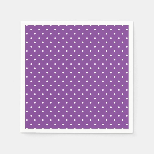 Seamless purple background polka dot pattern  pappersservett (Framsidan)