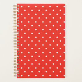 Seamless red background polka dot pattern