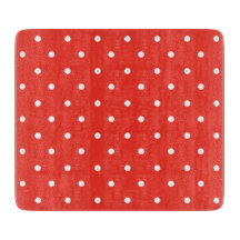 Seamless red background polka dot pattern