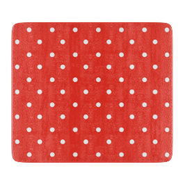 Seamless red background polka dot pattern