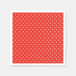 Seamless red background polka dot pattern pappersservett
