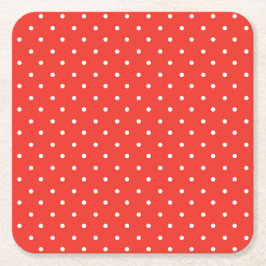 Seamless red background polka dot pattern underlägg papper kvadrat