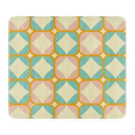 Seamless retro pattern with rounded squares