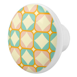 Seamless retro pattern with rounded squares knopp