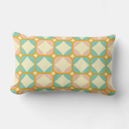 Seamless retro pattern with rounded squares lumbarkudde