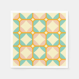 Seamless retro pattern with rounded squares pappersservett