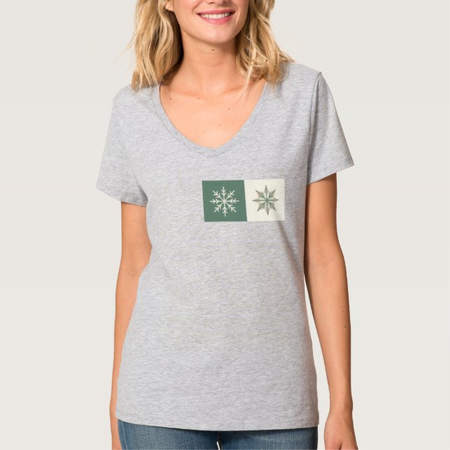 Seamless Scandinavian Christmas premium pattern T Shirt (Framsida)