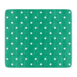 Seamless solid teal polka dot pattern