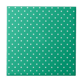 Seamless solid teal polka dot pattern kakelplatta