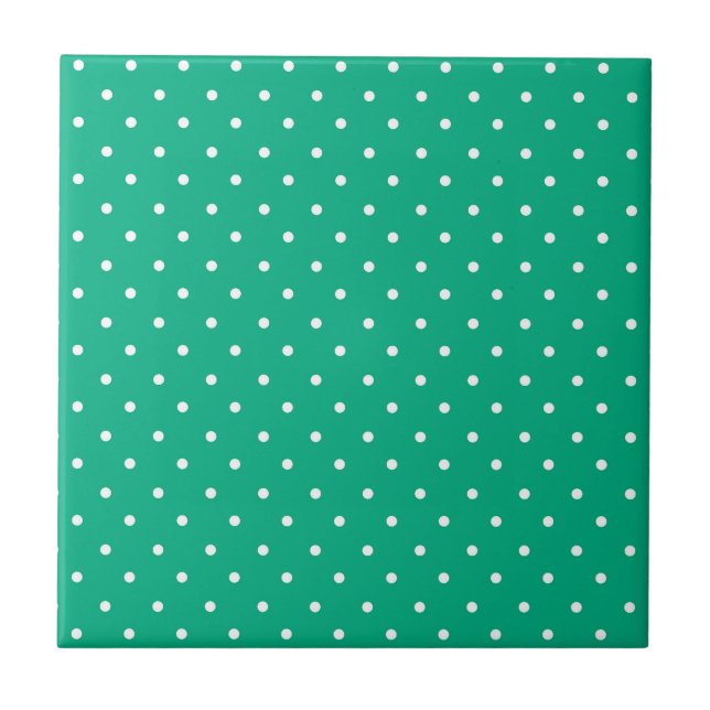 Seamless solid teal polka dot pattern kakelplatta (Framsidan)