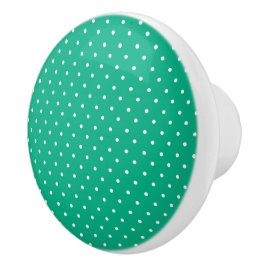 Seamless solid teal polka dot pattern knopp