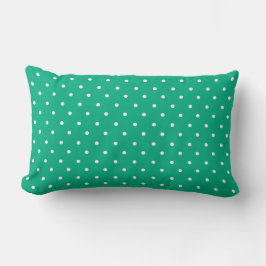 Seamless solid teal polka dot pattern lumbarkudde