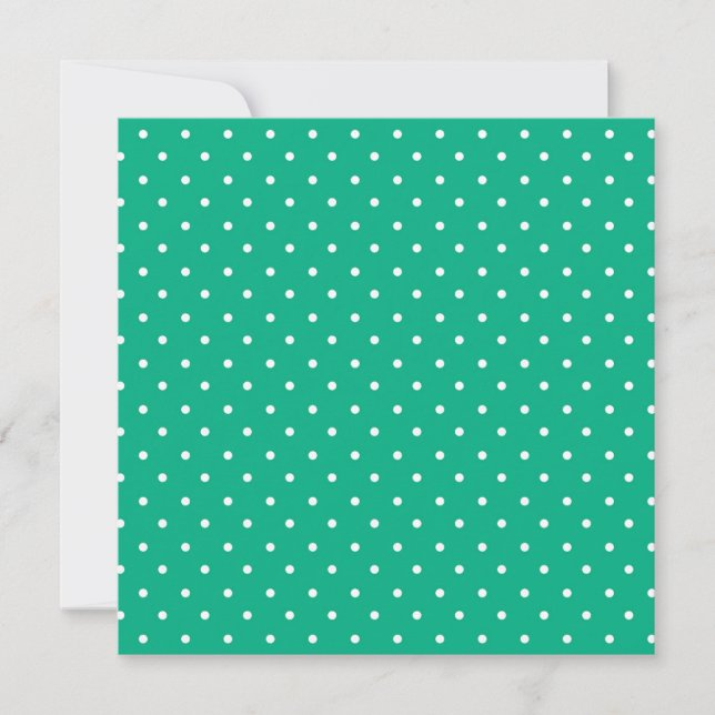Seamless solid teal polka dot pattern tack kort (Framsida)
