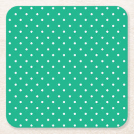 Seamless solid teal polka dot pattern underlägg papper kvadrat