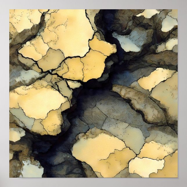 Seamless Speckled Crystalline Fabric Pattern Poster (Framsidan)