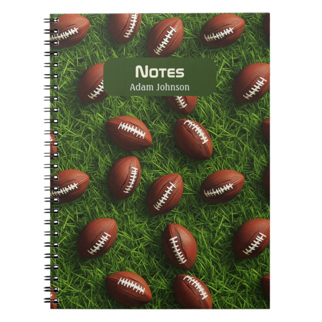 Seamless Sports Mönster Anteckningsbok (Framsidan)