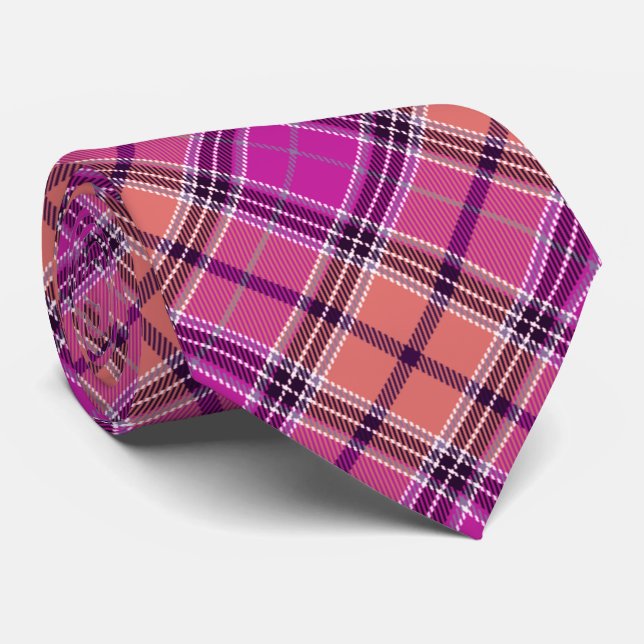 Seamless Tartan Play Mönster Neck Tie Slips (Rullad)