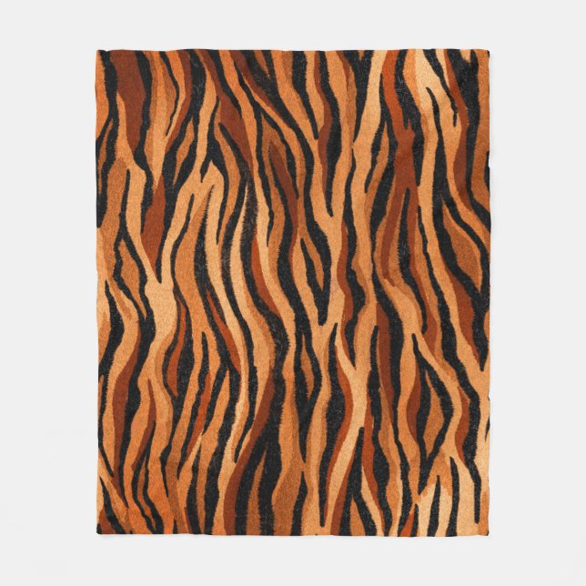 seamless tiger skin pattern. hand drawn fleecefilt (Framsidan)