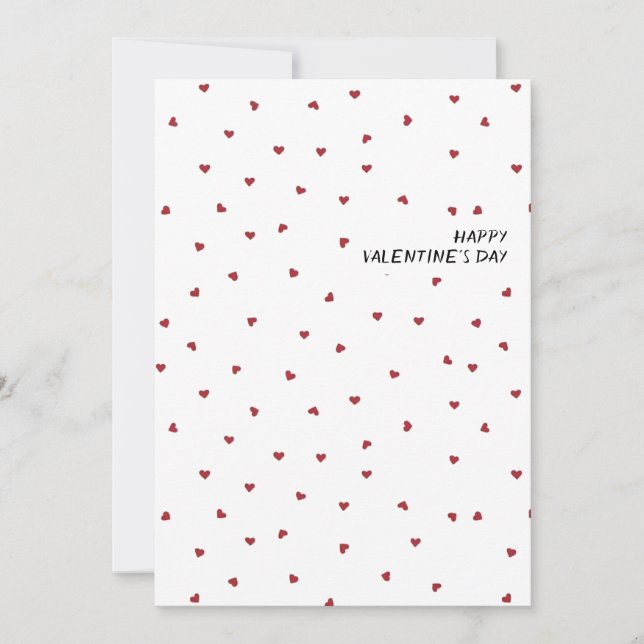 Seamless Tiny Hearts Happy Valentine's Day  Julkort (Framsida)
