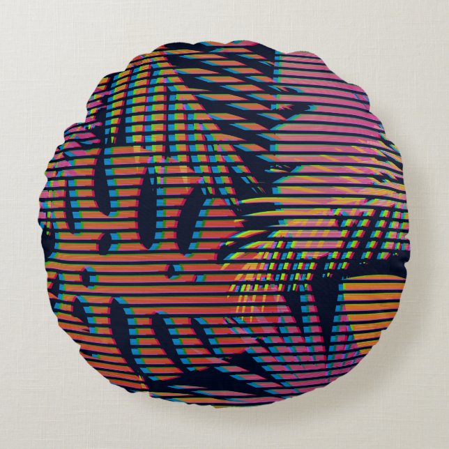 Seamless tropical pattern with tropical plants. Ha Rund Kudde (Framsidan)