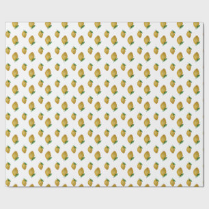 Seamless vattenfärgcitronmönster presentpapper