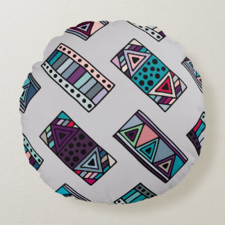 Seamless vintage pattern. geometrical background w rund kudde