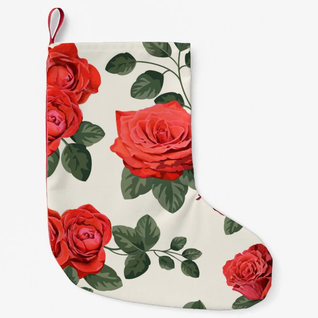 Seamless vintage pattern with roses liten julstrumpa (Framsidan)
