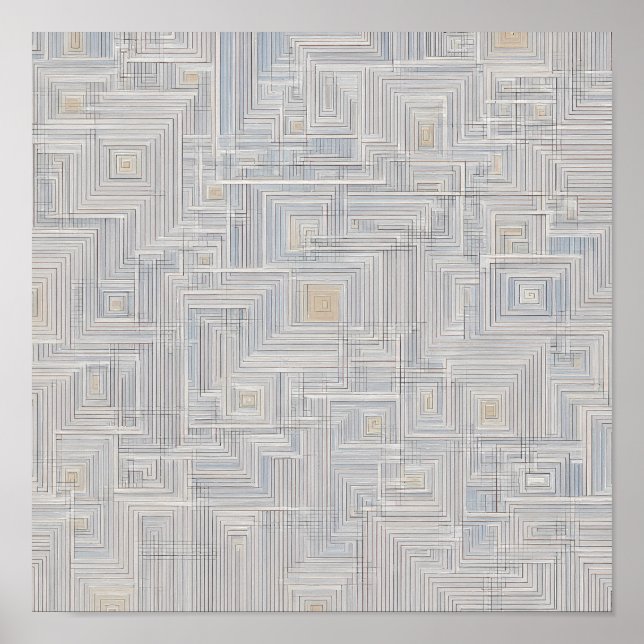 Seamless White Luminous Net Fabric Pattern Poster (Framsidan)