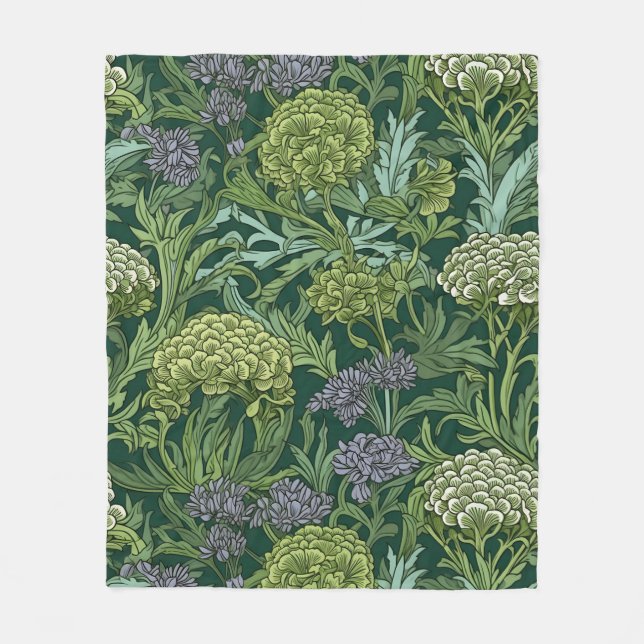 Seamless William Morris style floral pattern Fleecefilt (Framsidan)