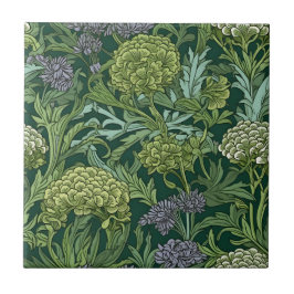 Seamless William Morris style floral pattern Kakelplatta