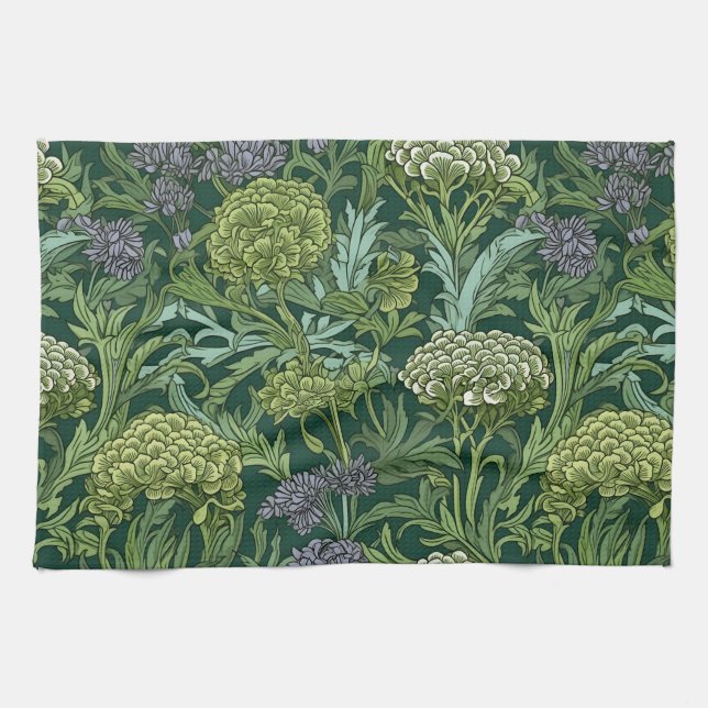 Seamless William Morris style floral pattern Kökshandduk (Horisontell)
