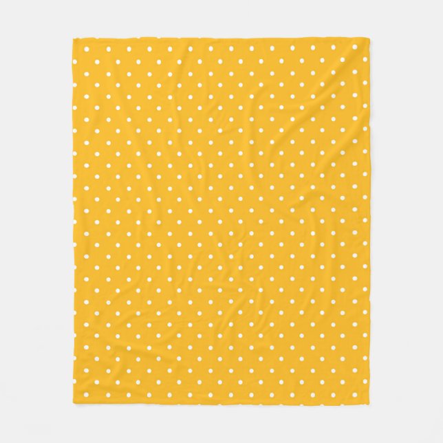 Seamless yellow-orange  polka dot  pattern  fleecefilt (Framsidan)